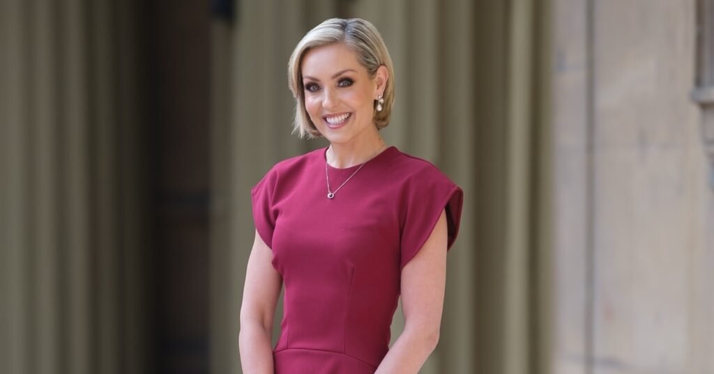 Amy Dowden in red dress