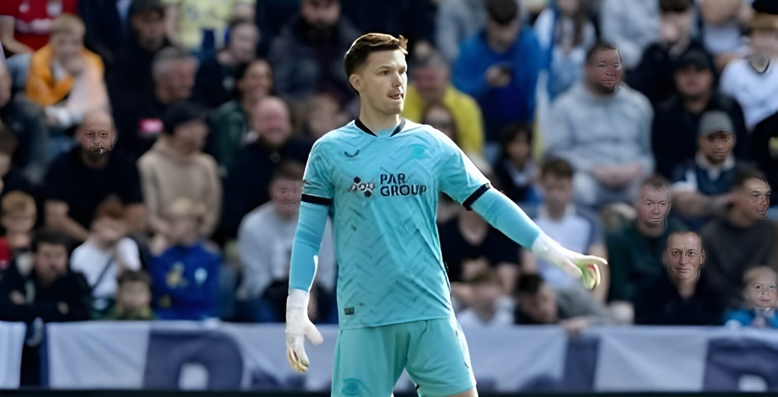 From Holiday Bliss to Anfield Dreams: How Richard Hughes Message Changed Freddie Woodman’s Life Freddie Woodman standing as a goalkeeper