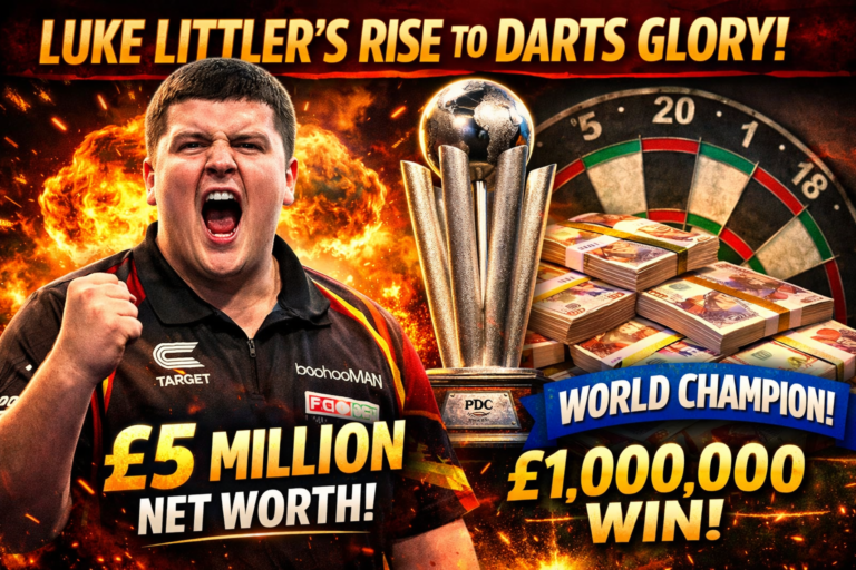 Luke Littler: The Highest-Paid Young Star and Winning Sensation in Darts Luke Littler celebrating after winning the PDC World Darts Championship with trophy and prize money, highlighting his £1 million win and rising net worth