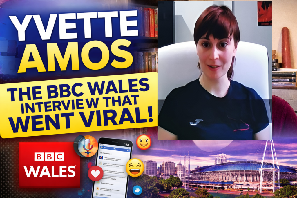 Yvette Amos during her BBC Wales interview that went viral in 2021